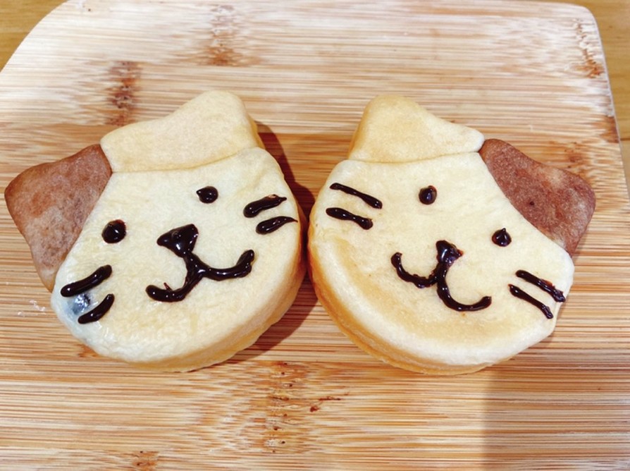 猫パン☆ねこマフィン型の画像