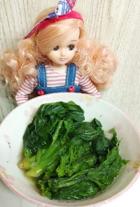 リカちゃん♡近所で育った野菜の出汁びたし