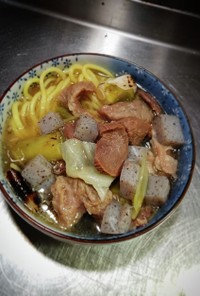 牛タンと牛スジの生姜煮ちゃんぽん麺！