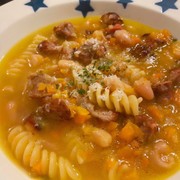 白インゲン豆のスープの写真