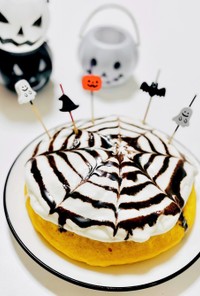 クモの巣かぼちゃケーキ