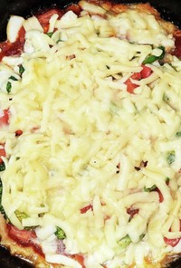 ヘルシーミックスチーズの豆腐ピザ