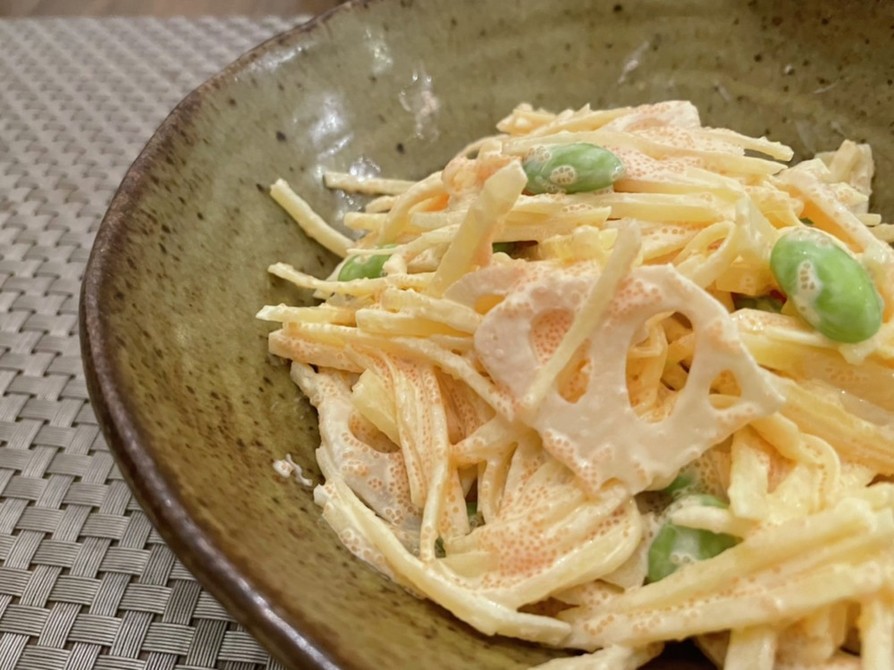 ファミマ風♡ポテトと枝豆の明太サラダの画像