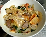 砂肝のキム野菜炒めの画像