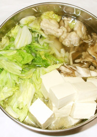 鶏の水炊き鍋♪簡単味ポンのタレ