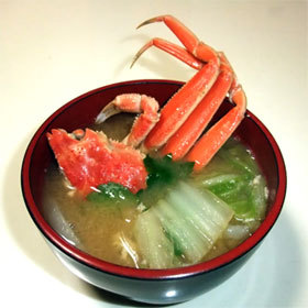 親ガニの味噌汁
