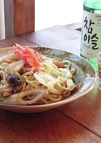 おうち居酒屋★ツマミ専用ちくわ塩焼きそば