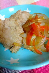 鶏肉団子と白菜・にんじん・葛切りの煮物