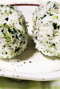 じゃこと青菜(振りかけ)のおにぎり