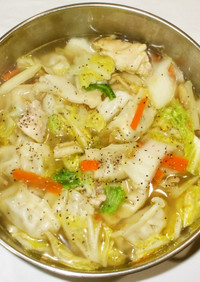 スープ餃子♪簡単白菜