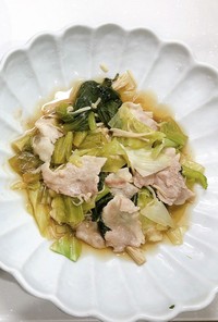 青梗菜とキャベツのレンジ蒸し