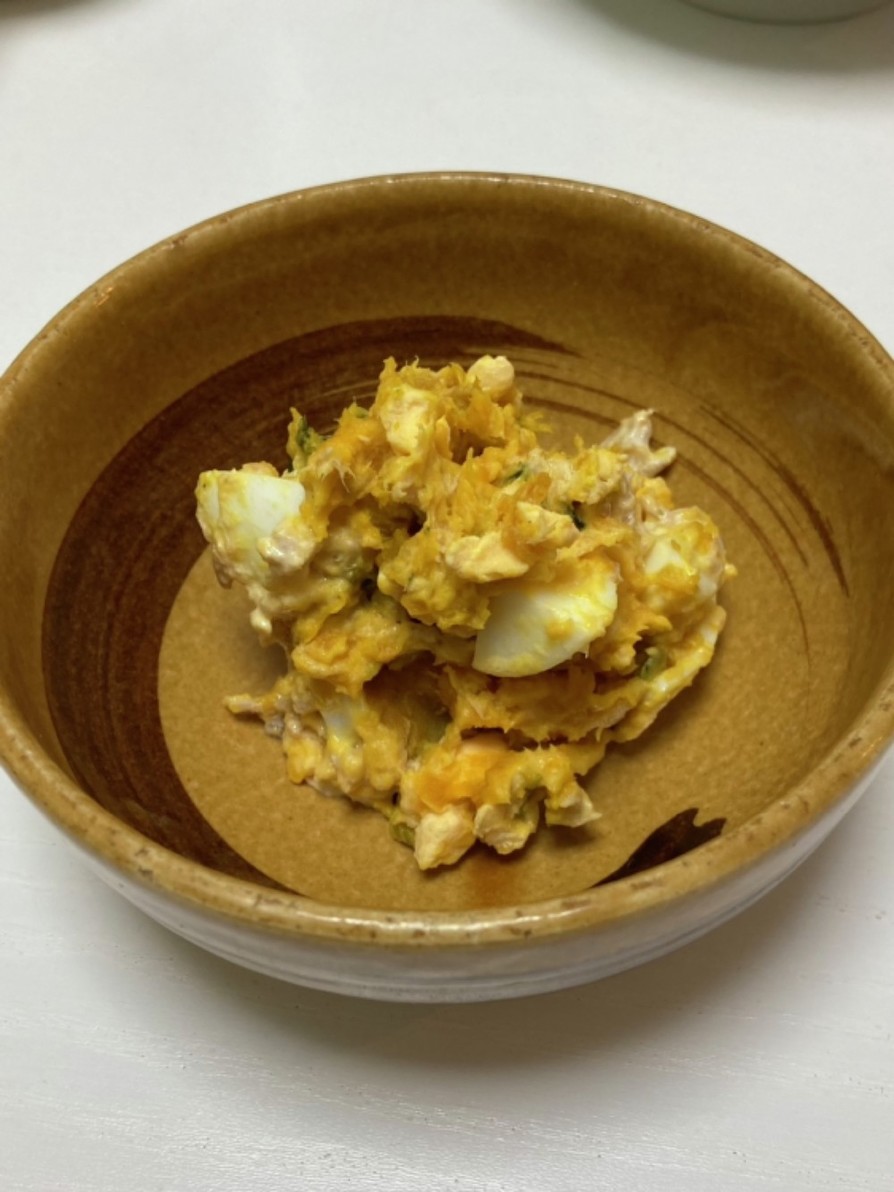カボチャと卵のホットサラダの画像