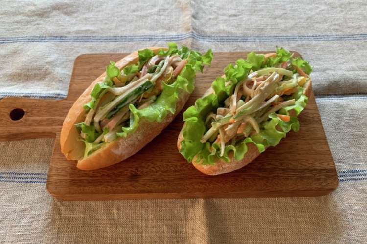 野菜たっぷりコッペパンサンド レシピ 作り方 By まーこぱん クックパッド 簡単おいしいみんなのレシピが366万品