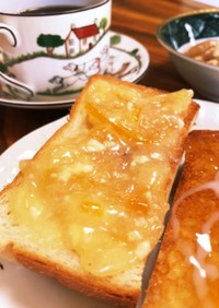 柚子茶とクリームチーズのトースト