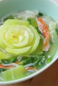 チンゲン菜の食べるスープ