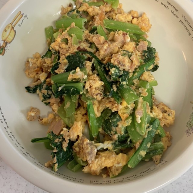 小松菜ツナのマヨ卵炒め レシピ 作り方 By エステシャンごはん クックパッド 簡単おいしいみんなのレシピが375万品