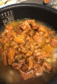 焼き鳥の缶詰と豆の炊き込みご飯