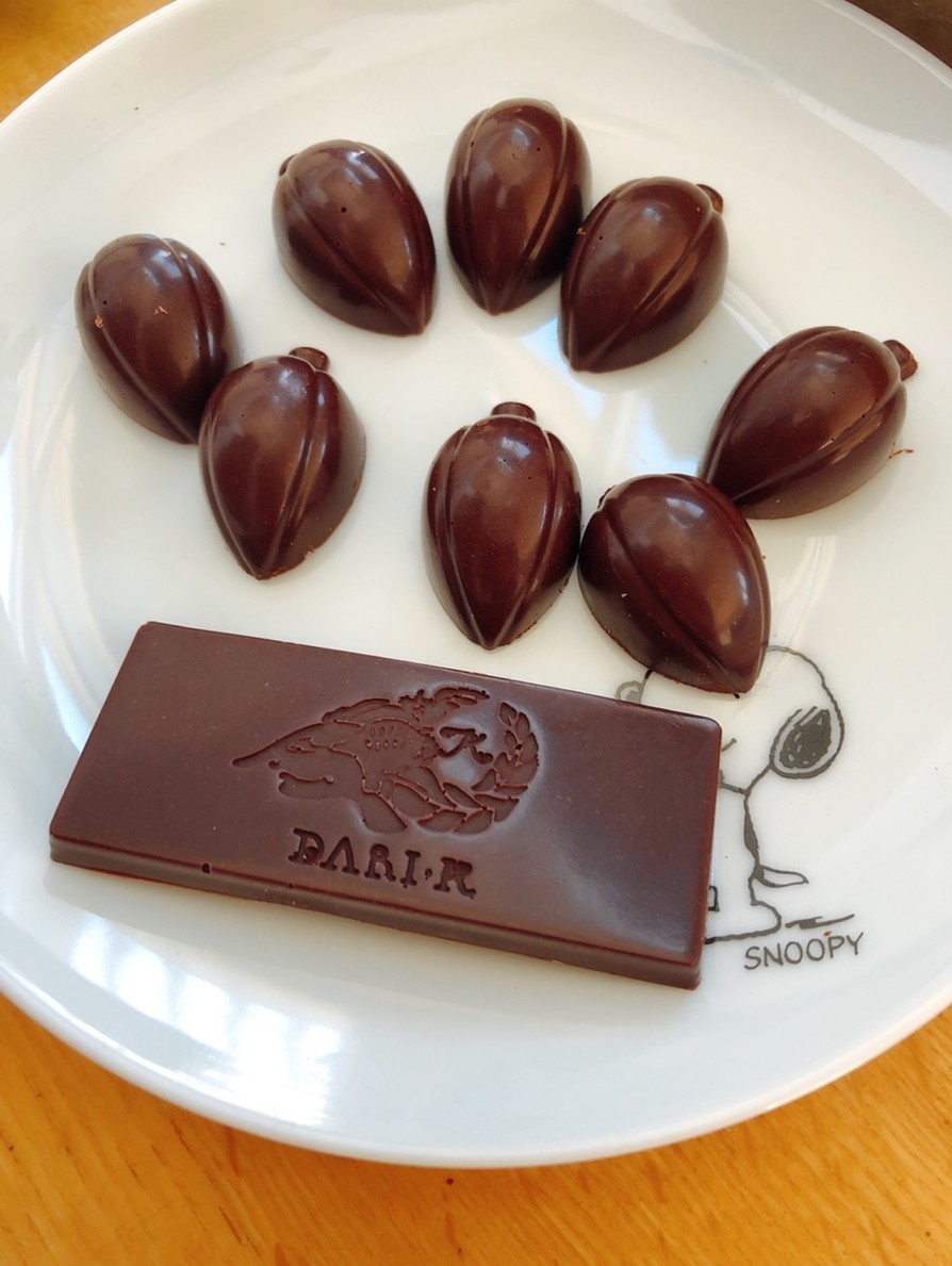 生カカオ豆からチョコレートの画像