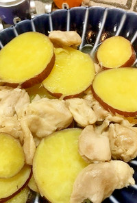  ◤電鍋◢　鶏肉とさつまいもの塩レモン煮