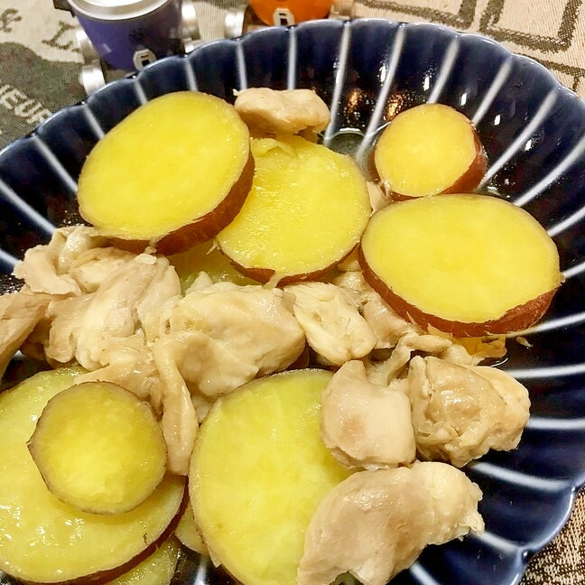  ◤電鍋◢　鶏肉とさつまいもの塩レモン煮の画像