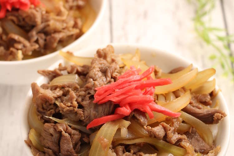 煮込み時間５分 麺つゆde簡単過ぎる牛丼 レシピ 作り方 By りょーーーこ クックパッド 簡単おいしいみんなのレシピが364万品