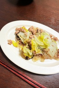 白菜と春雨の挽肉炒め　中華風