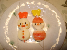 チーズのサンタ&雪だるま☆Xマスのお弁当