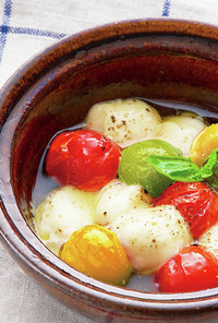 チェリーモッツァとトマトの焼きカプレーゼ