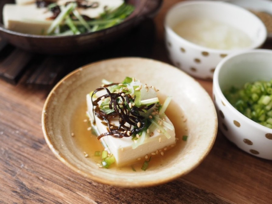 塩昆布で簡単湯豆腐の画像