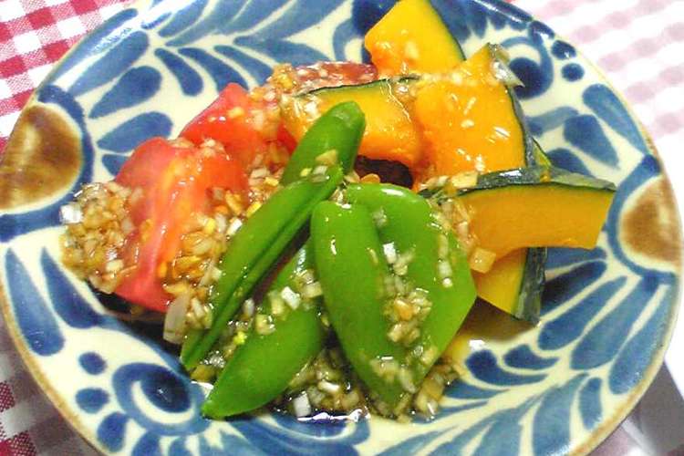 温野菜サラダ 葱オイルでかぼちゃが旨 い レシピ 作り方 By Happymd クックパッド 簡単おいしいみんなのレシピが365万品