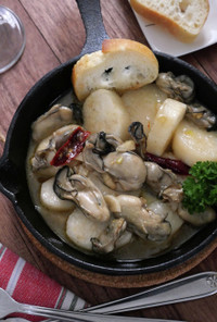 牡蠣と長芋のオイル煮