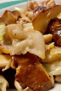 豚肉と椎茸の醤油炒め