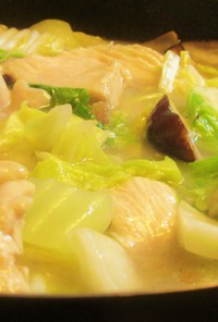 〚 鶏むね肉と白菜と椎茸の中華炒め 〛