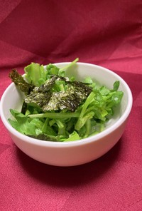 春菊の海苔サラダ(黒酢ドレッシング和え)