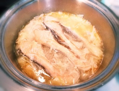 【パパ料理】鮭と野菜の塩麹スープの写真
