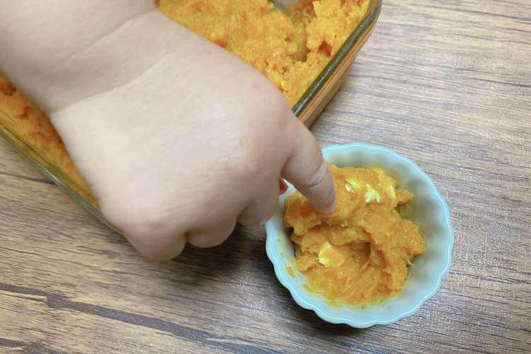 横から摘みたくなるかぼちゃサラダ幼児食 レシピ 作り方 By ぽちの台所 クックパッド 簡単おいしいみんなのレシピが360万品