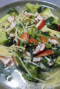 簡単！冷凍野菜のスープパスタ