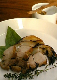 干した白菜と豚肉の蒸し焼き