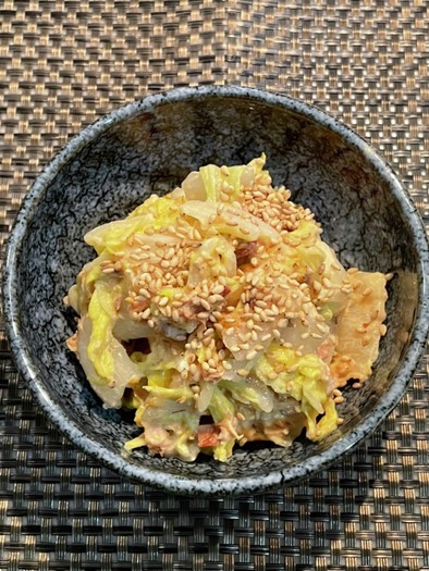 白菜の味噌マヨツナ和え(お弁当にも)の写真