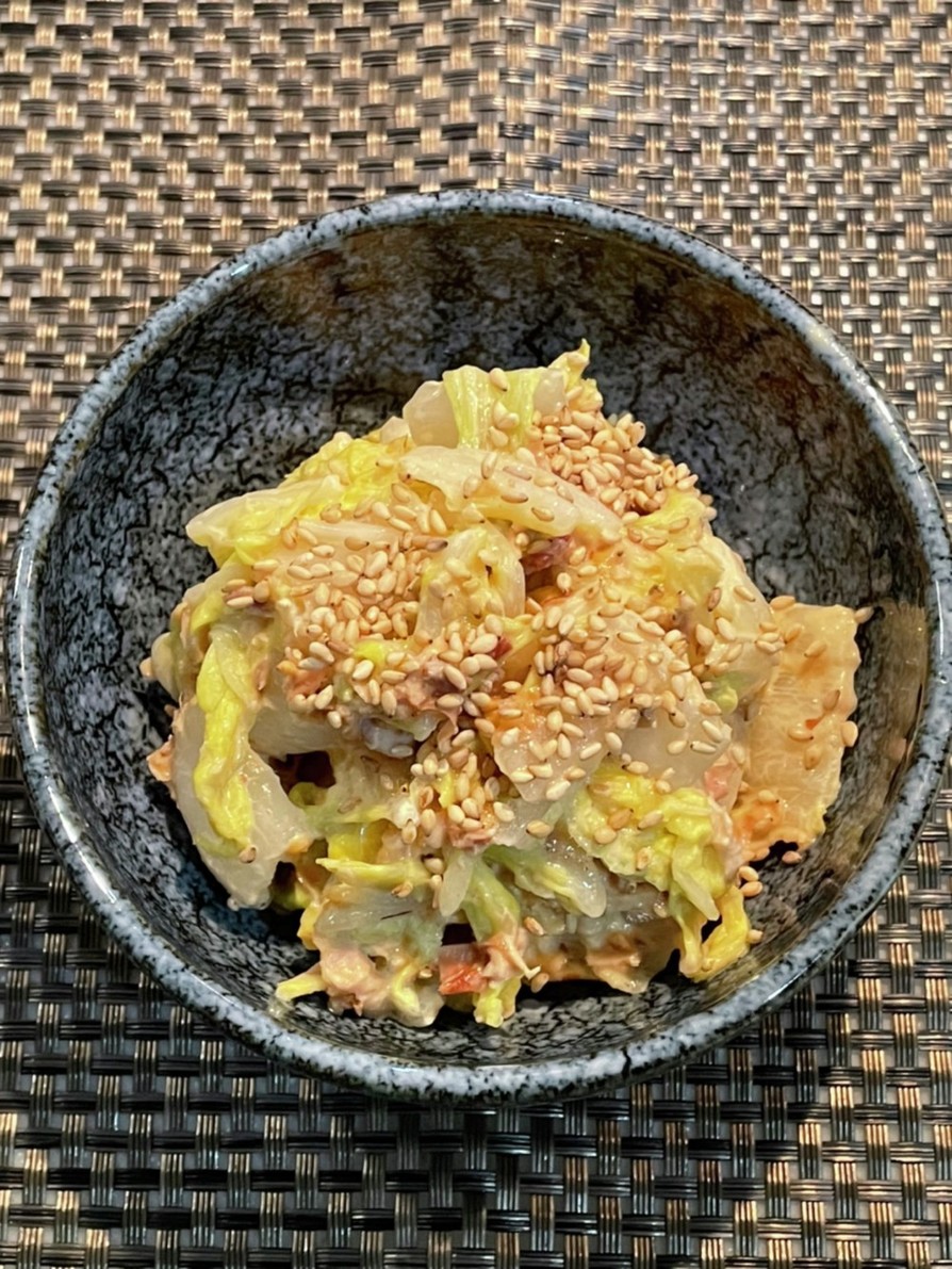 白菜の味噌マヨツナ和え(お弁当にも)の画像