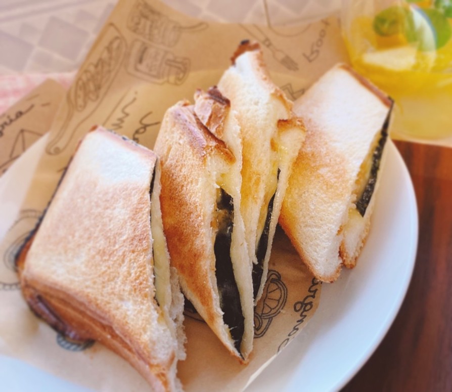 海苔&甘口醤油・チーズホットサンドの画像