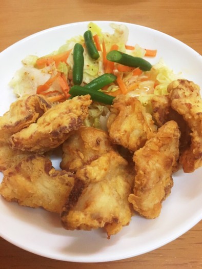 鶏胸肉の天ぷら粉でカリカリ揚げの写真