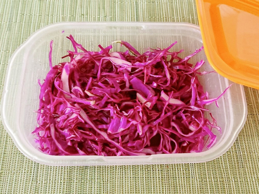 紫キャベツの酢漬け（米酢活用）の画像