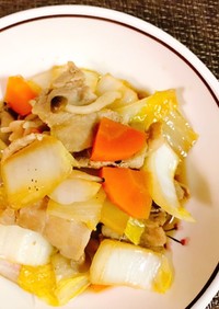 野菜たっぷり♬｡.白菜･豚バラ炒め