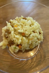 納豆チャーハン　幼児食とママご飯