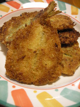 初心者のアジフライ♡カレー風味