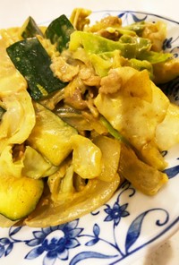 野菜と豚肉のカレーマヨ炒め☆