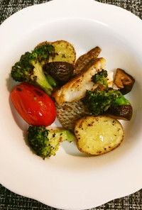 鯛とお野菜のシンプル焼き