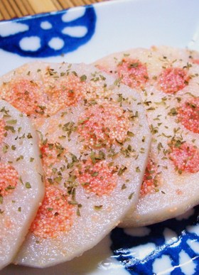 レンコンの明太子詰め~バター焼き☆