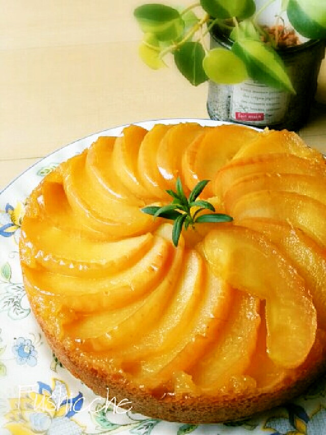 ひっくり返すと豪華！アップルケーキ☆ by フシッチェ 【クックパッド】 簡単おいしいみんなのレシピが355万品